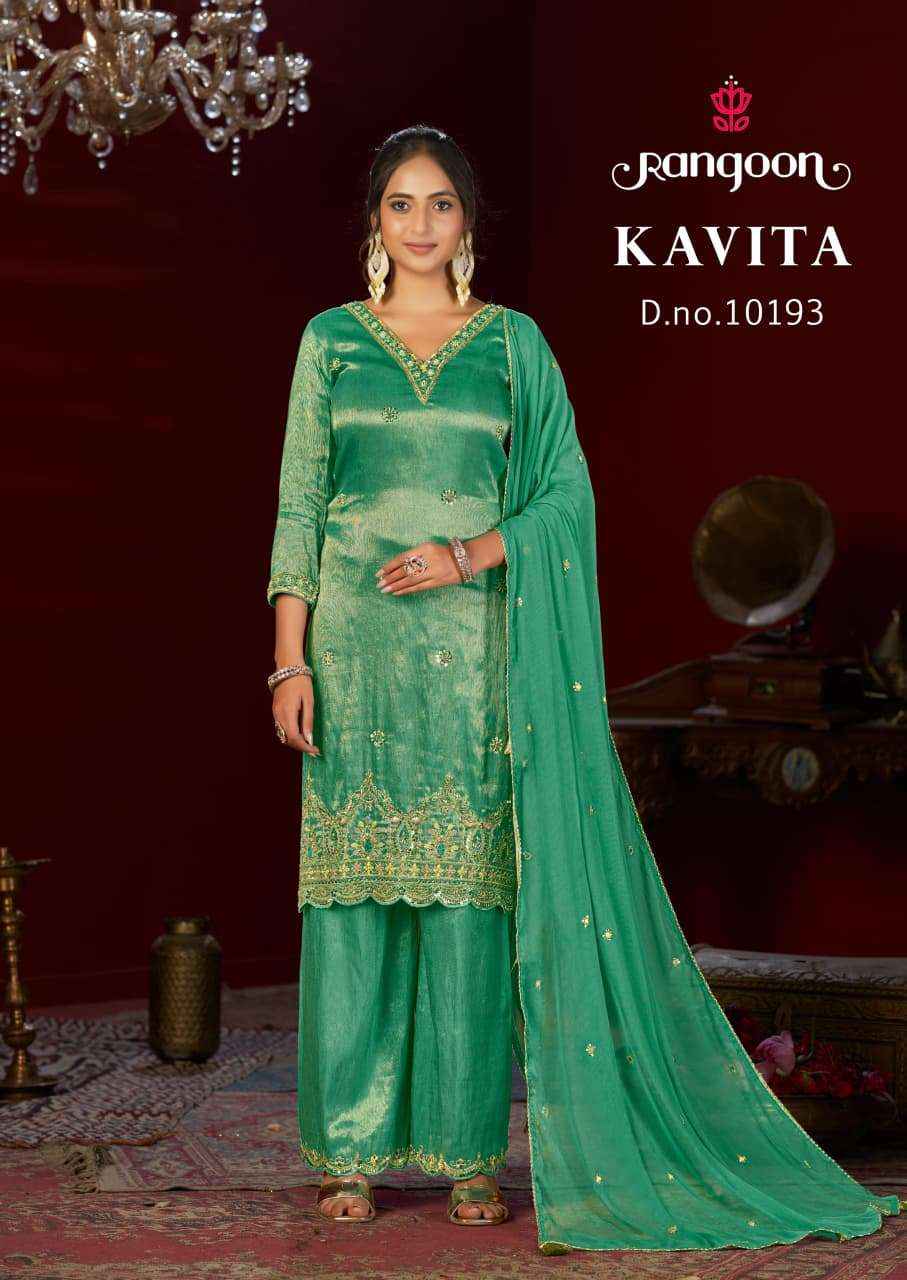 Rangoon Kavita Readymade Viscose Simmer Dress 4 pcs Catalogue