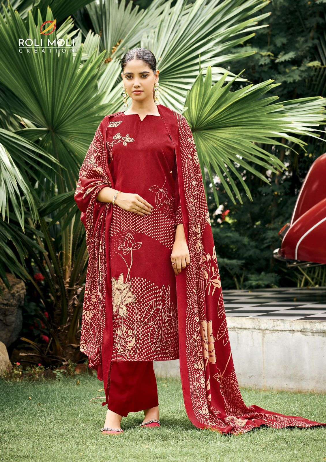 Roli Moli Aria Pashmina Dress Material 8 pcs Catalogue