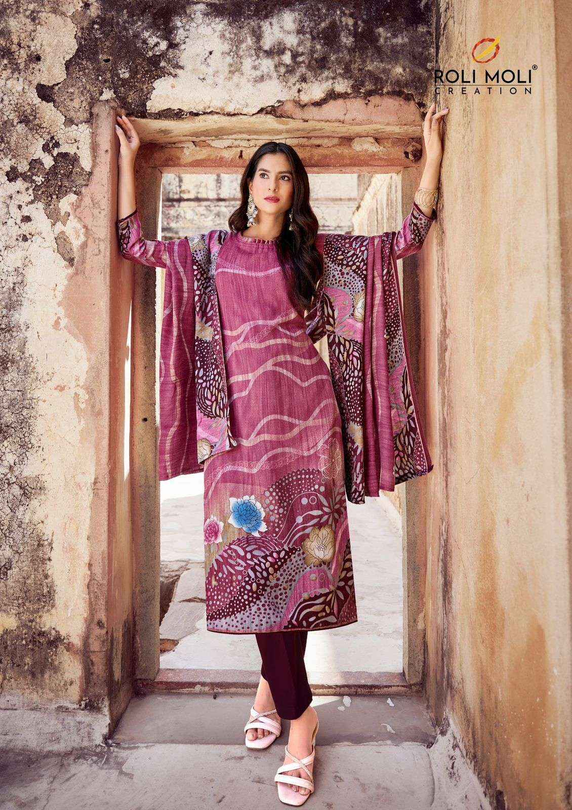 Roli Moli Kabira Pashmina Dress Material 8 pcs Catalogue