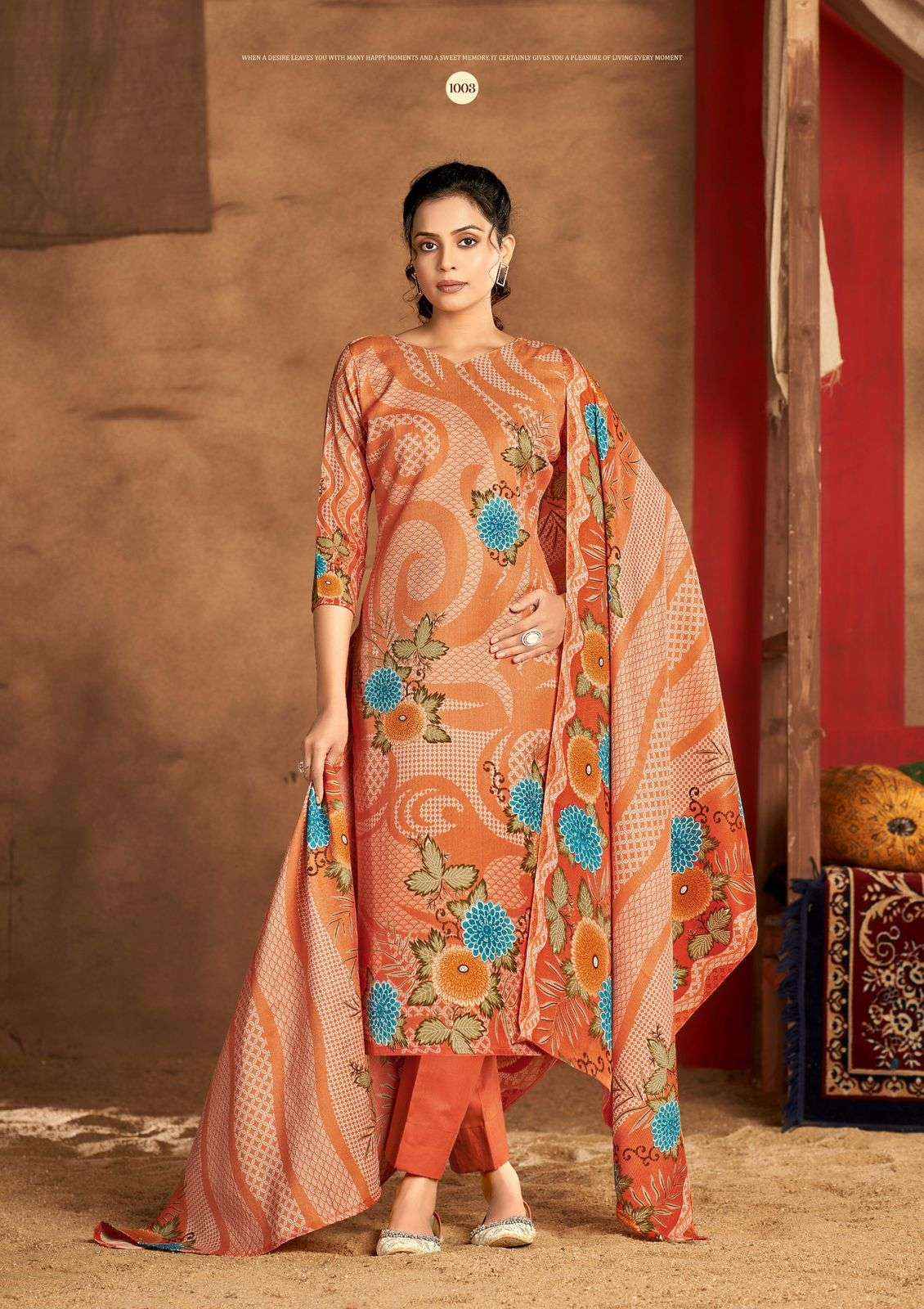 Roli Moli Tareef Pashmina Dress Material 8 pcs Catalogue