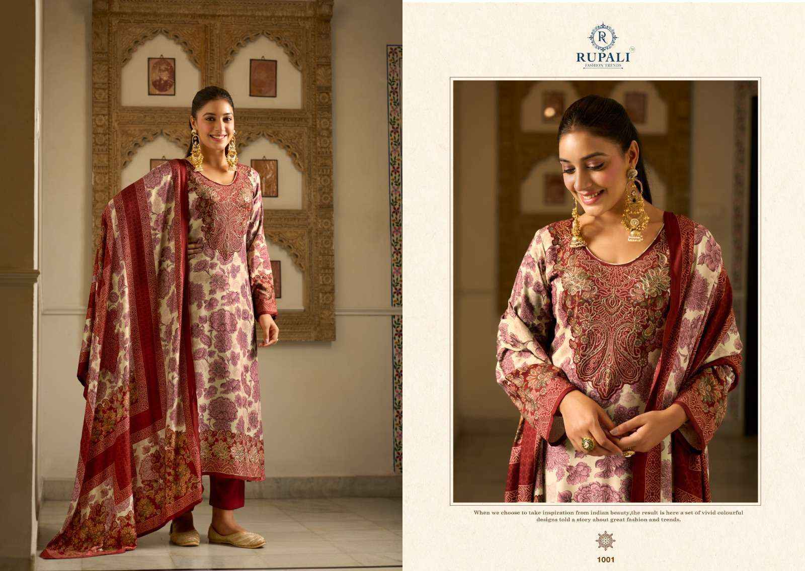 Rupali Gul E Libaas Pashmina Dress Material 6 pcs Catalogue
