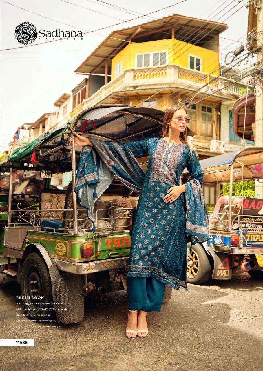 Sadhna Fashion Wild Heart Pashmina Dress Material 6 pcs Catalogue