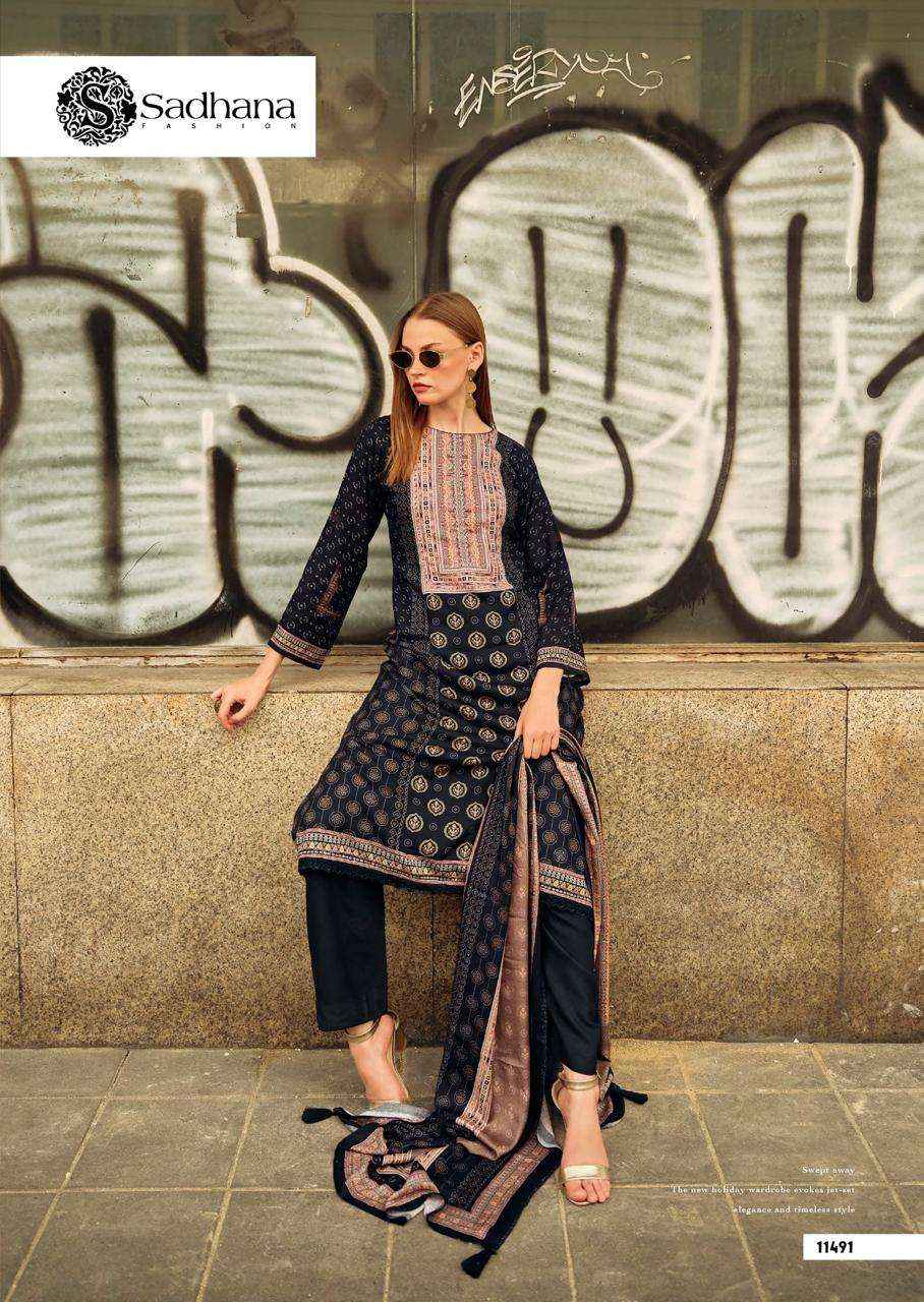 Sadhna Fashion Wild Heart Pashmina Dress Material 6 pcs Catalogue