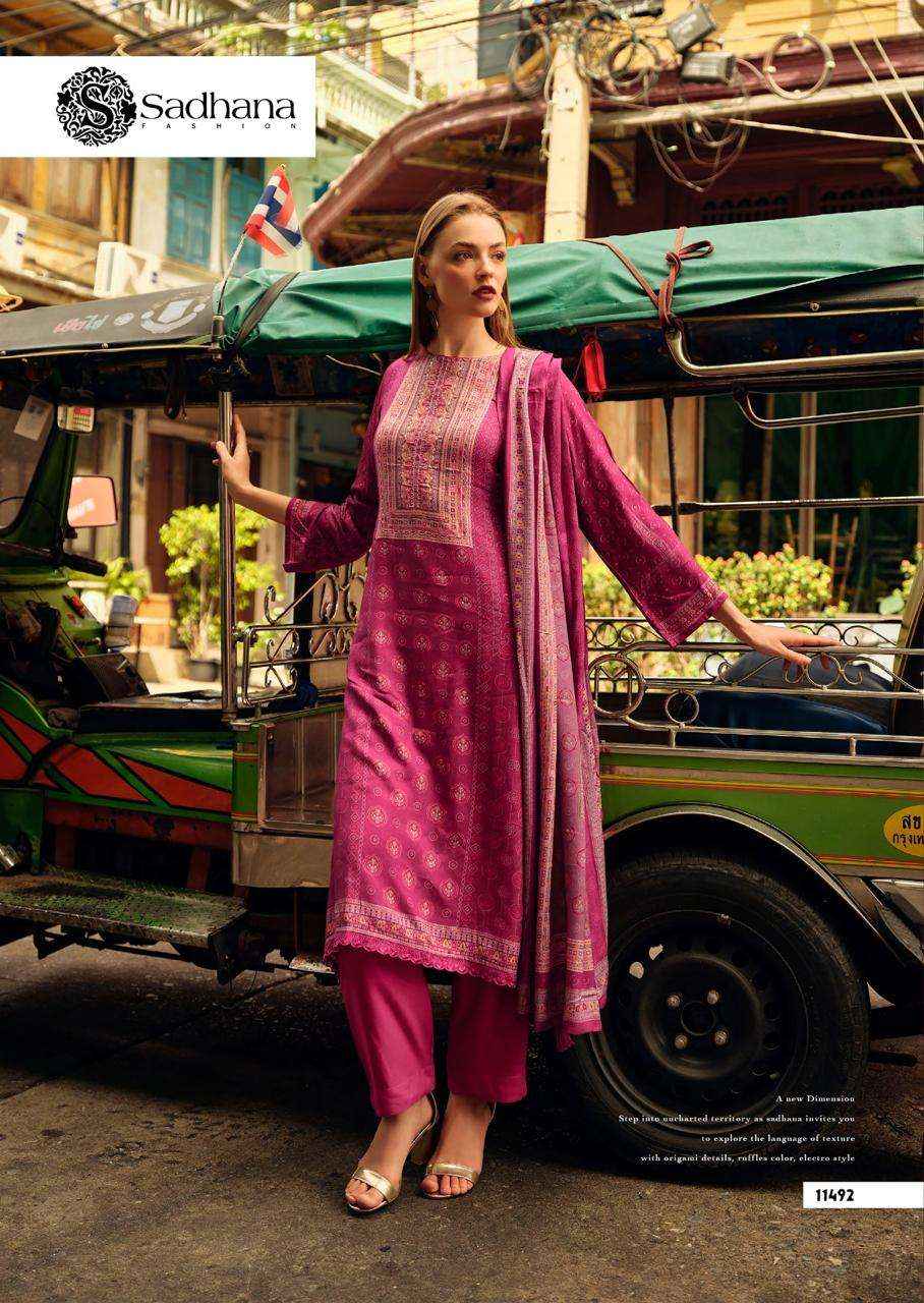 Sadhna Fashion Wild Heart Pashmina Dress Material 6 pcs Catalogue