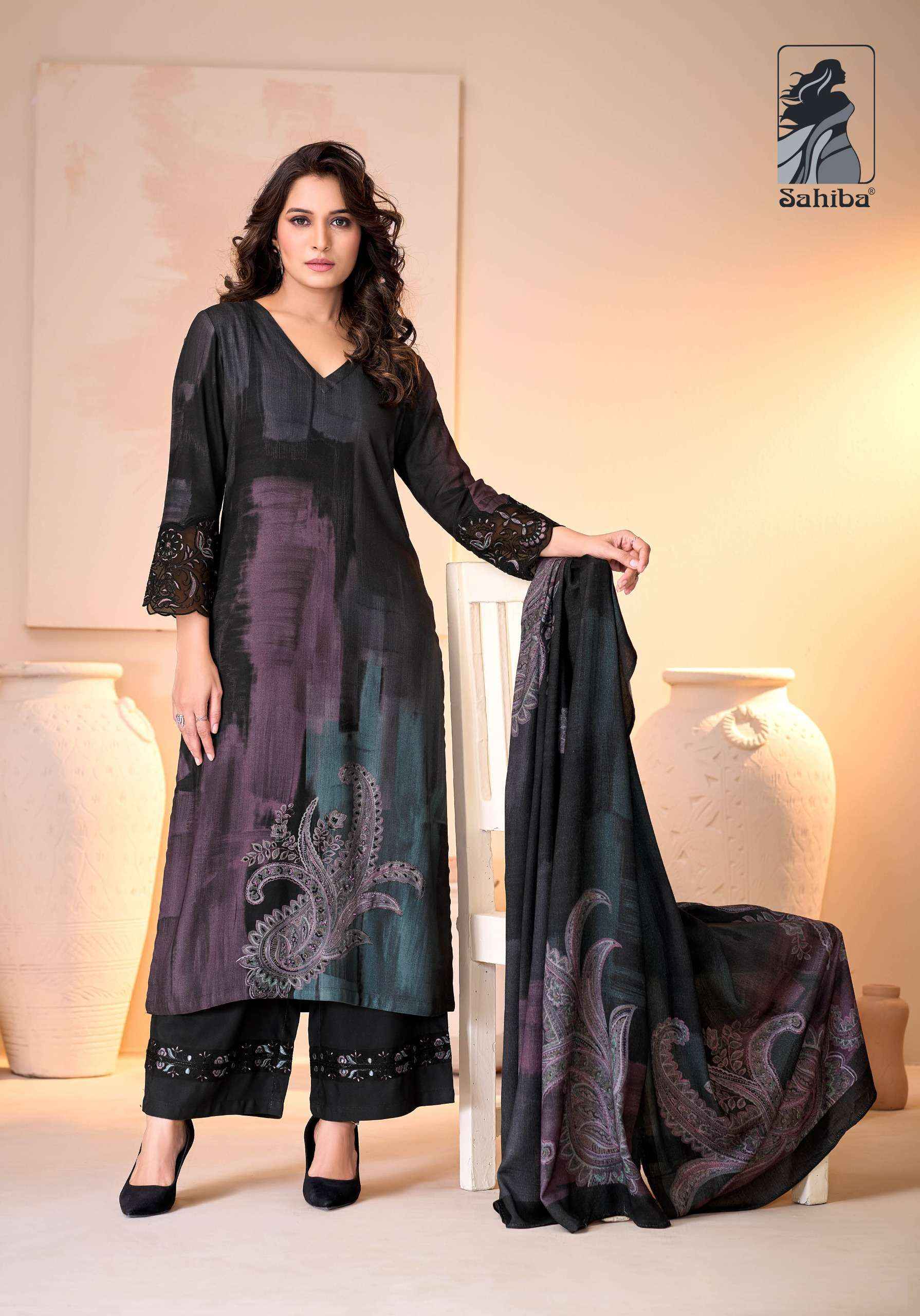 Sahiba Yasna Pashmina Dress Material 6 pcs Catalogue