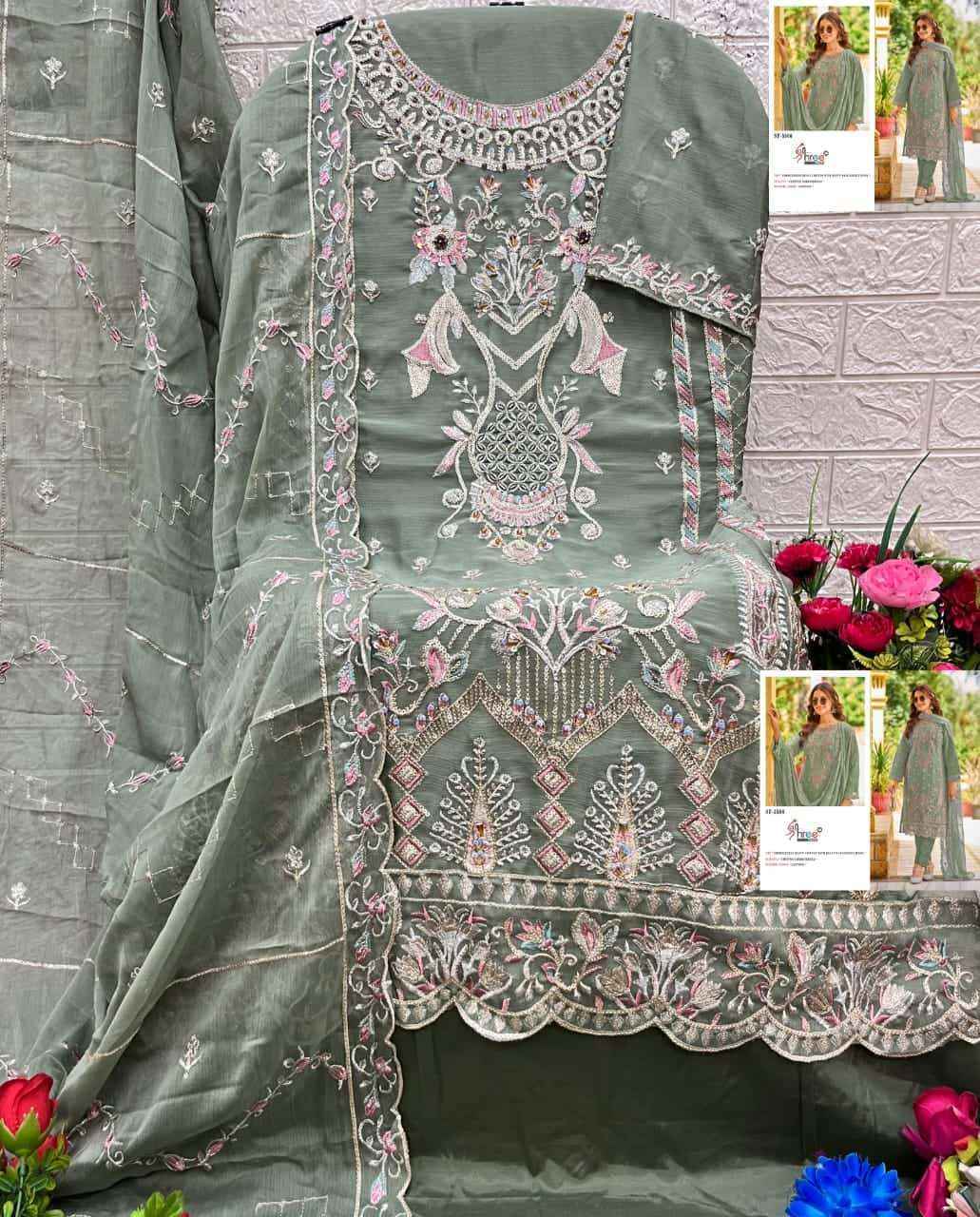 Shree Fabs Sf 5506 Chiffon Dress Material 4 pcs Catalogue
