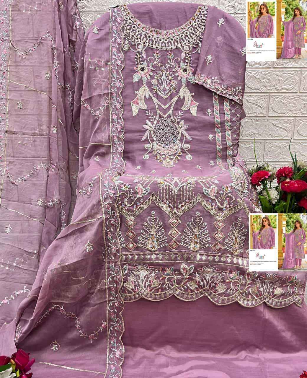 Shree Fabs Sf 5506 Chiffon Dress Material 4 pcs Catalogue