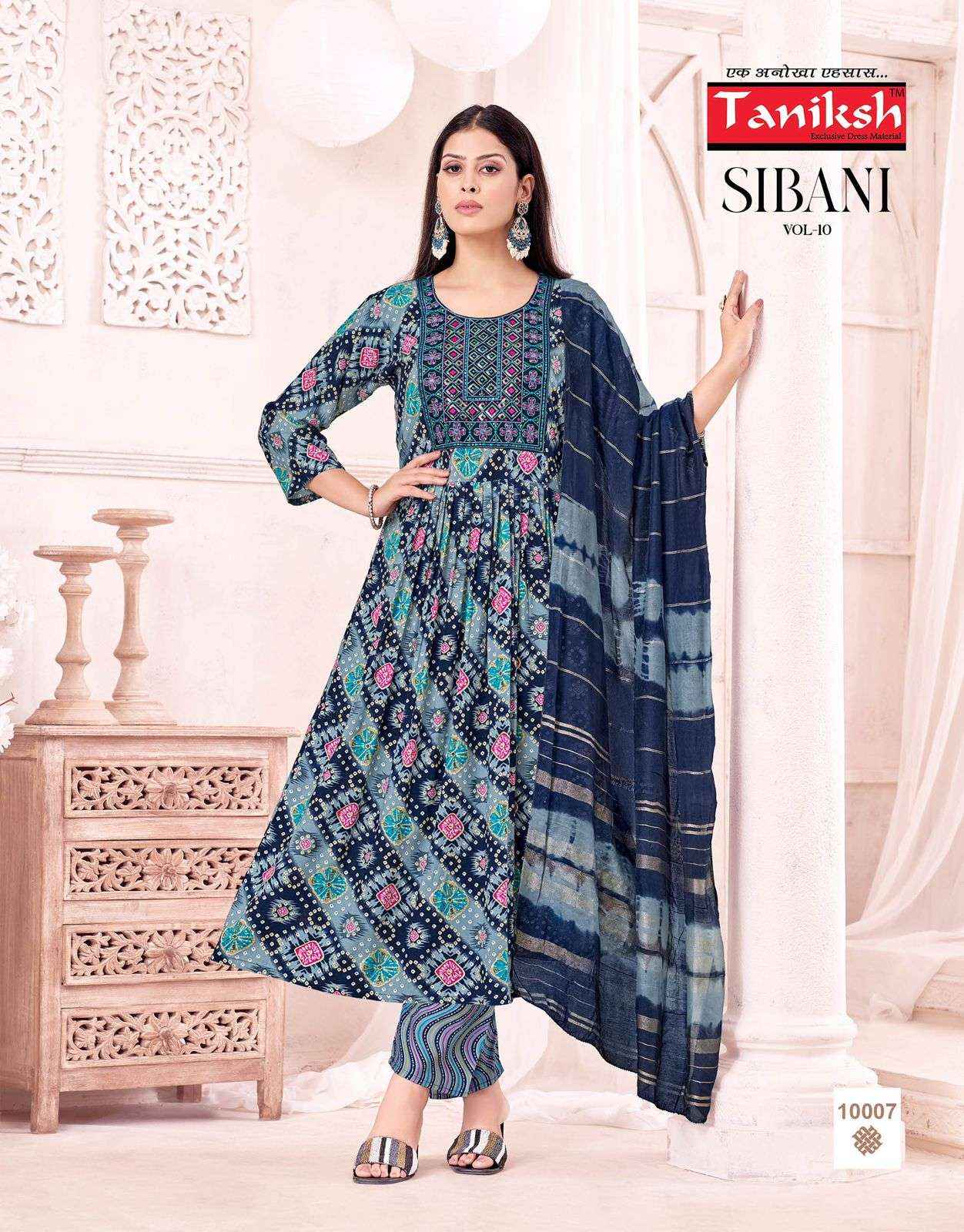 Taniksh Sibani Vol 10 Rayon Kurti Combo 8 pcs Catalogue