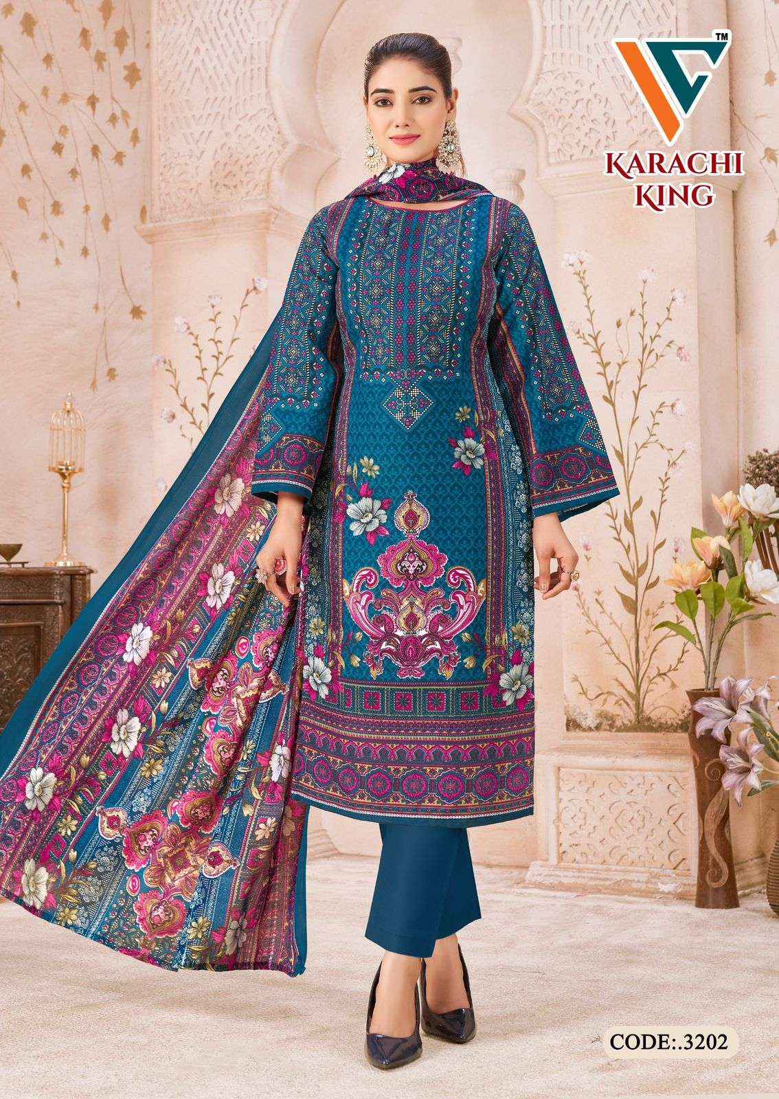 Vandana Creation Karachi King Vol 32 Cotton Dress Material 8 pcs Catalogue