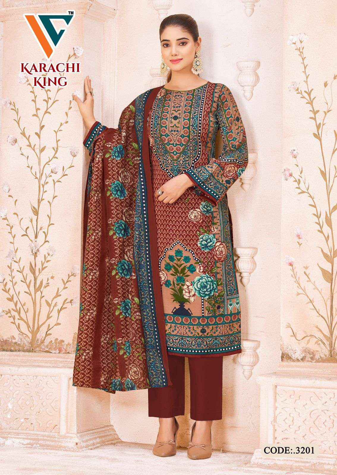 Vandana Creation Karachi King Vol 32 Cotton Dress Material 8 pcs Catalogue