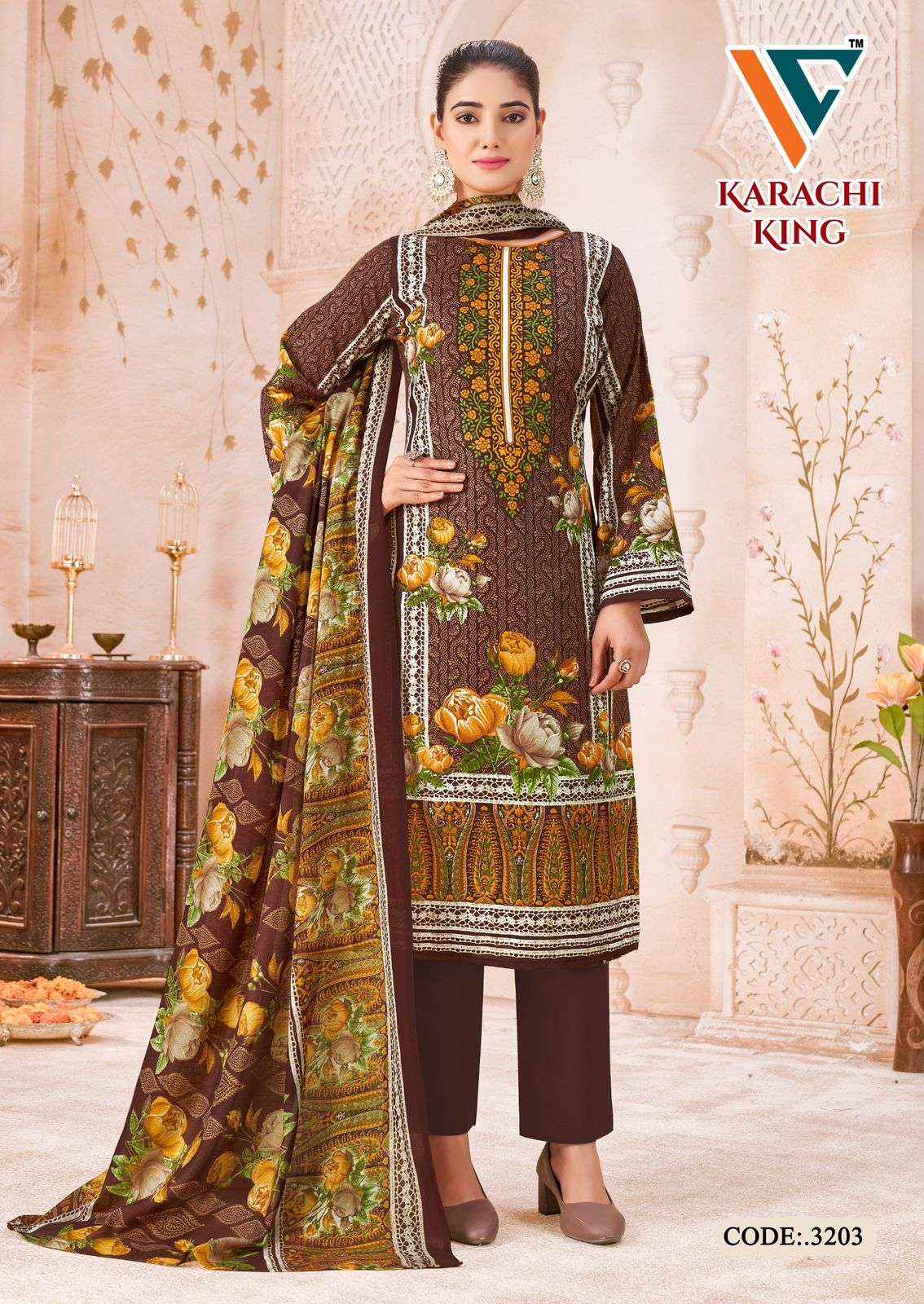 Vandana Creation Karachi King Vol 32 Cotton Dress Material 8 pcs Catalogue