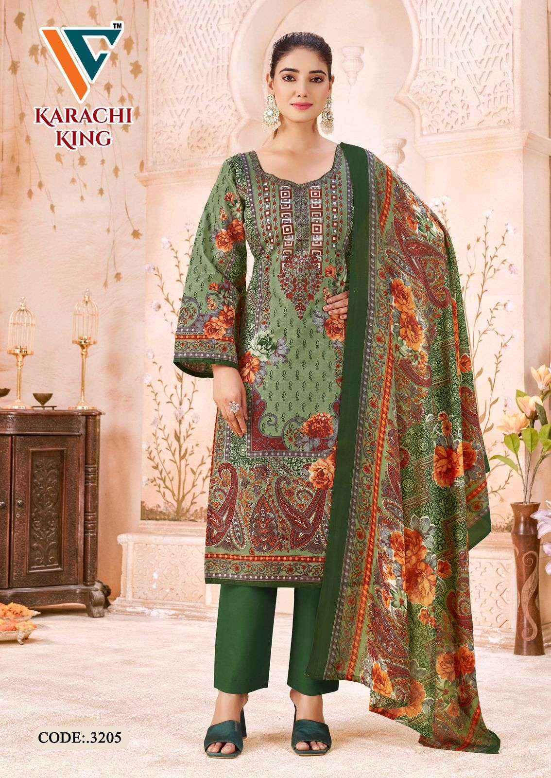 Vandana Creation Karachi King Vol 32 Cotton Dress Material 8 pcs Catalogue