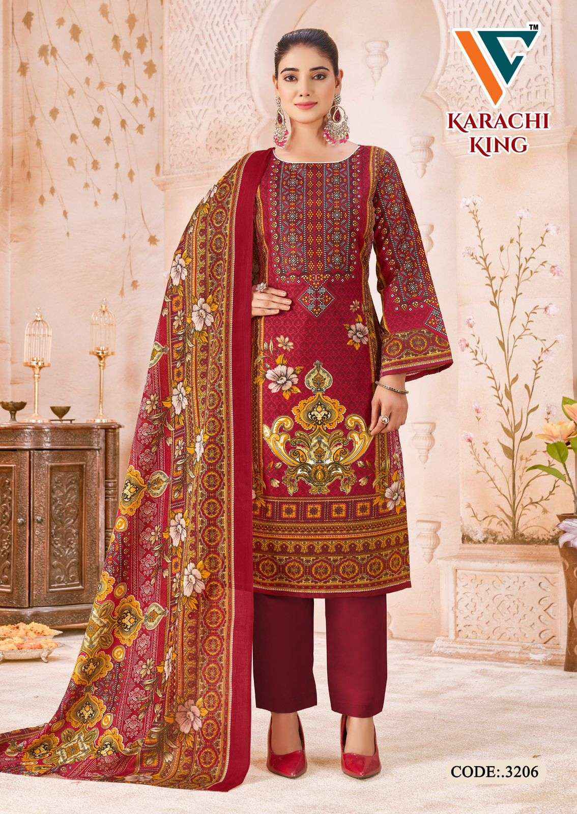 Vandana Creation Karachi King Vol 32 Cotton Dress Material 8 pcs Catalogue