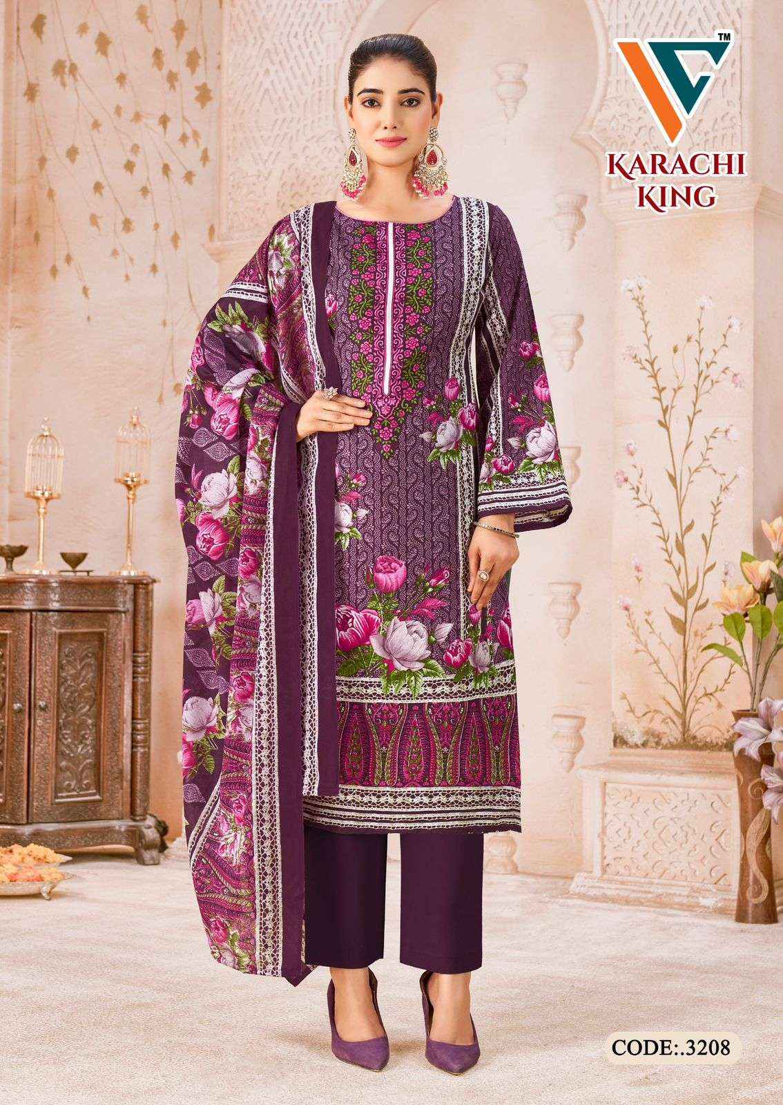 Vandana Creation Karachi King Vol 32 Cotton Dress Material 8 pcs Catalogue