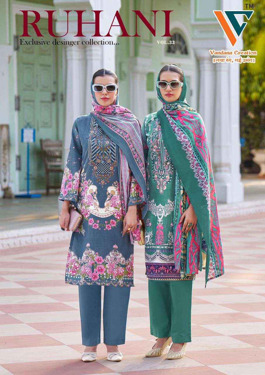 Vandana Creation Ruhani Vol 33 Cotton Dress Material 8 pcs Catalogue