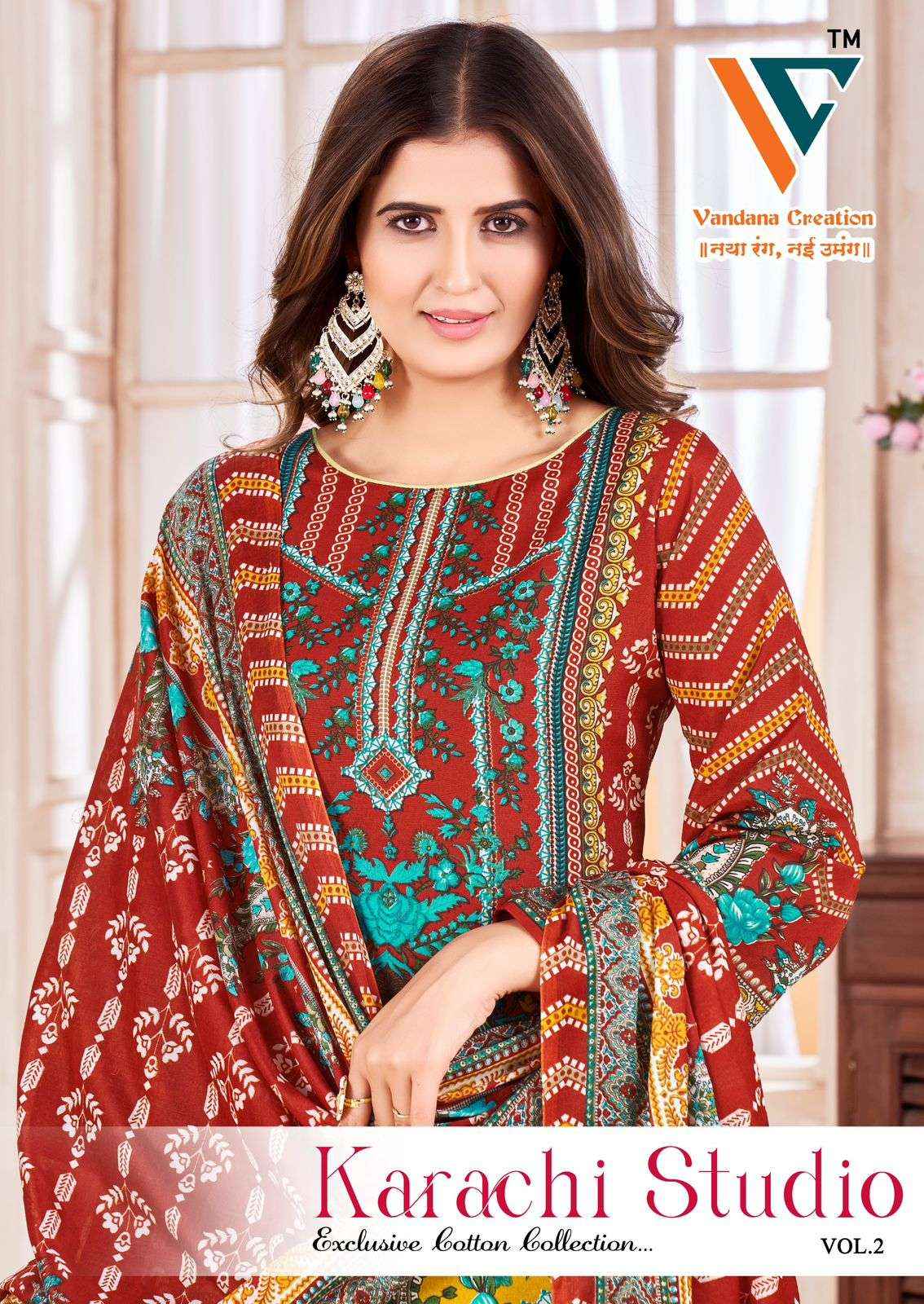Vandana Creation Karachi Studio Vol 2 Cotton Dress Material 8 pcs Catalogue