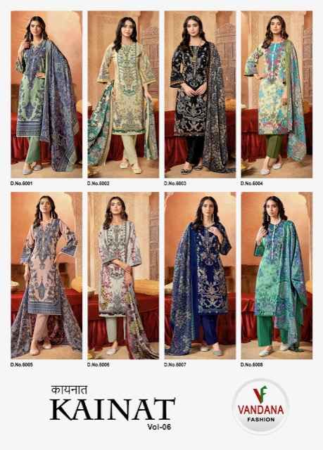 Vandana Fashion Kainat Vol 6 Cotton Dress Material 8 pcs Catalogue