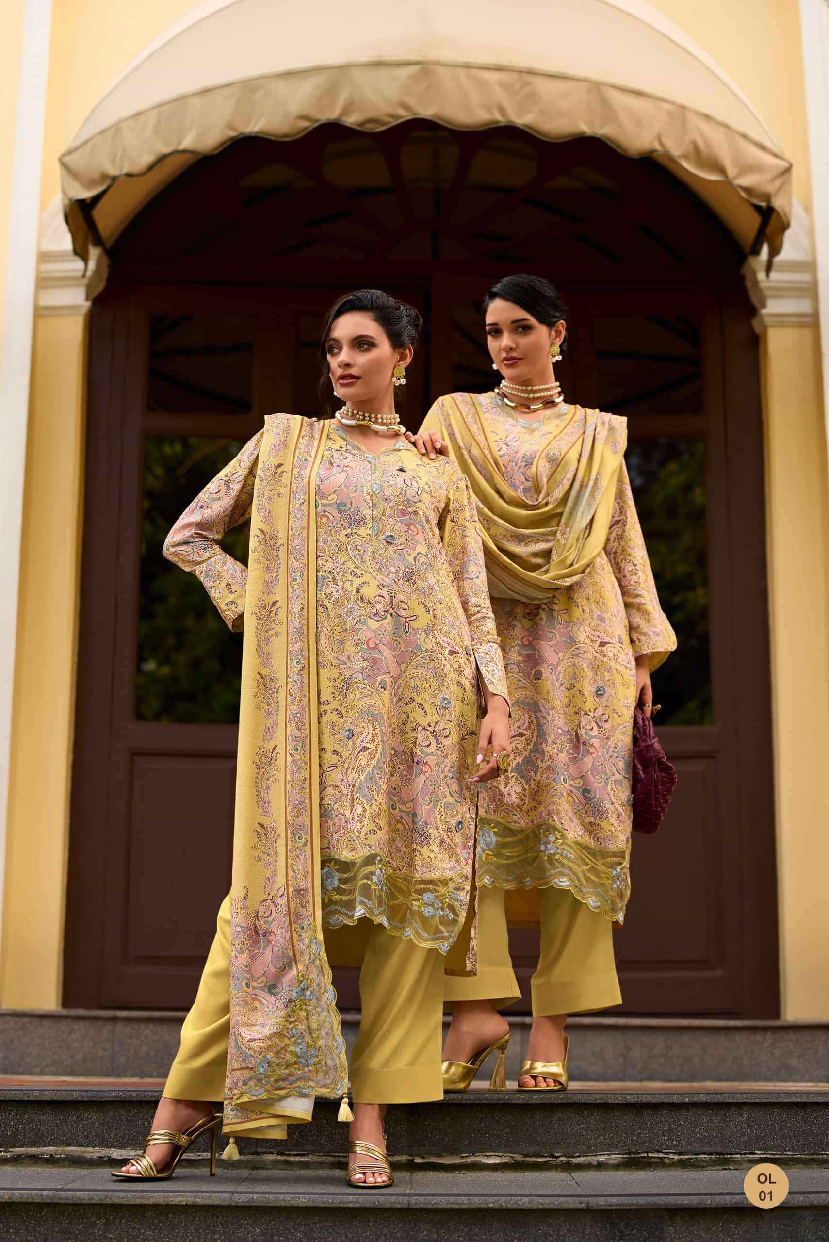 Varsha One & Only Viscouse Pashmina Dress Material 4 pcs Catalogue