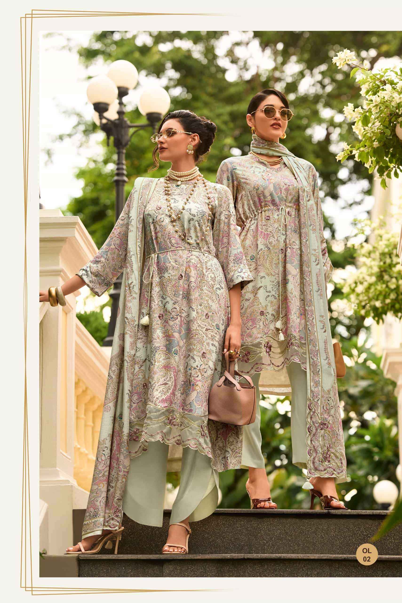 Varsha One & Only Viscouse Pashmina Dress Material 4 pcs Catalogue