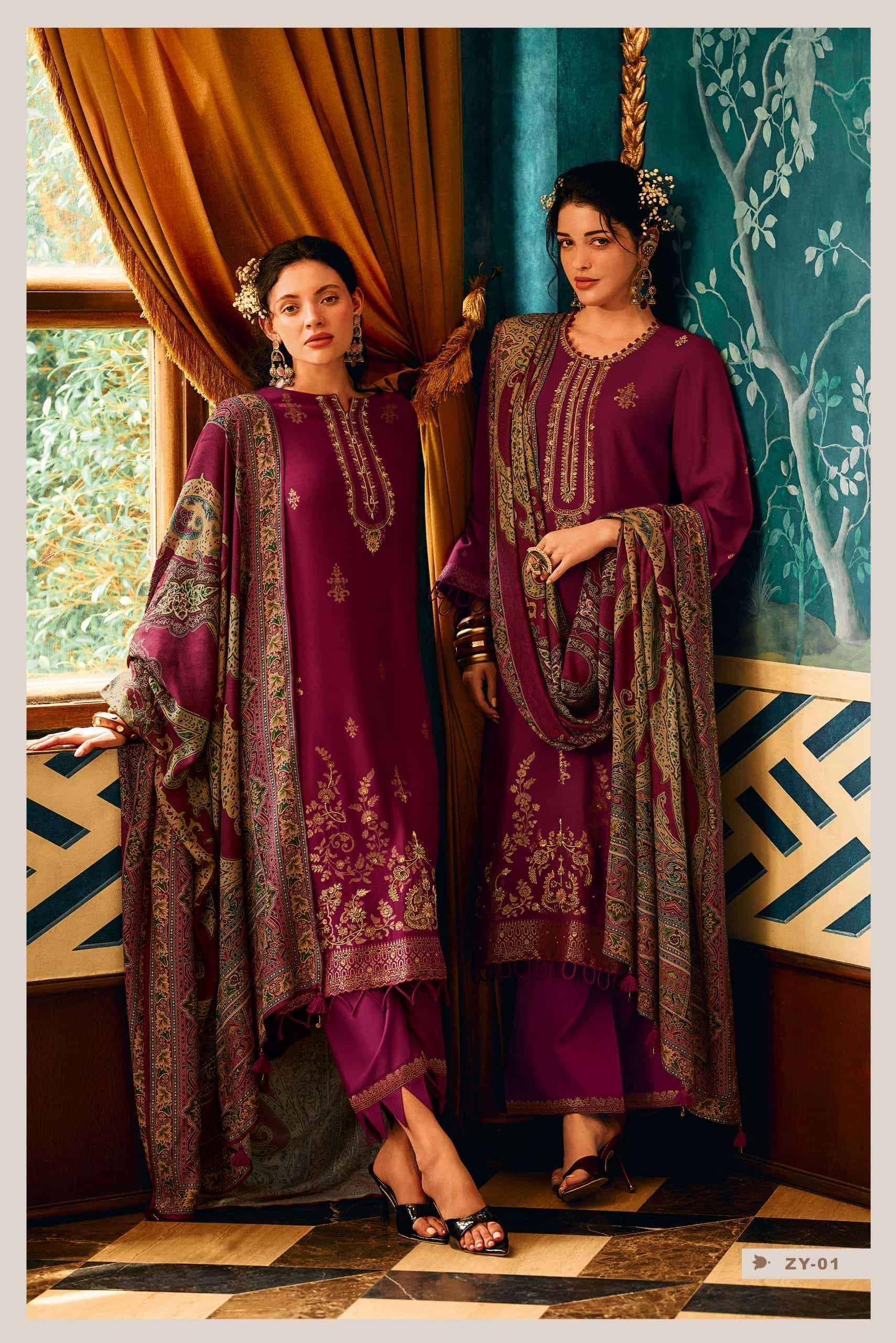 Varsha Zyan Viscouse Pashmina Dress Material 3 pcs Catalogue