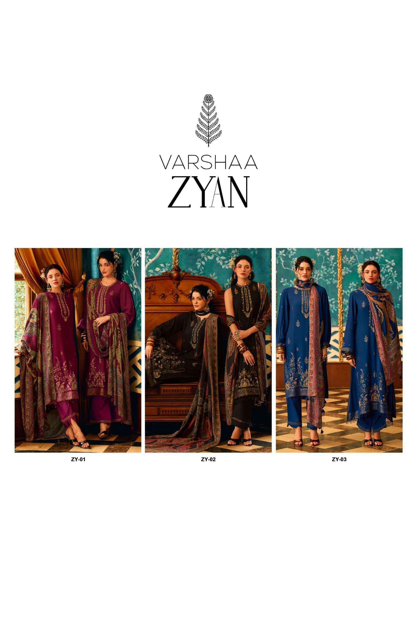 Varsha Zyan Viscouse Pashmina Dress Material 3 pcs Catalogue