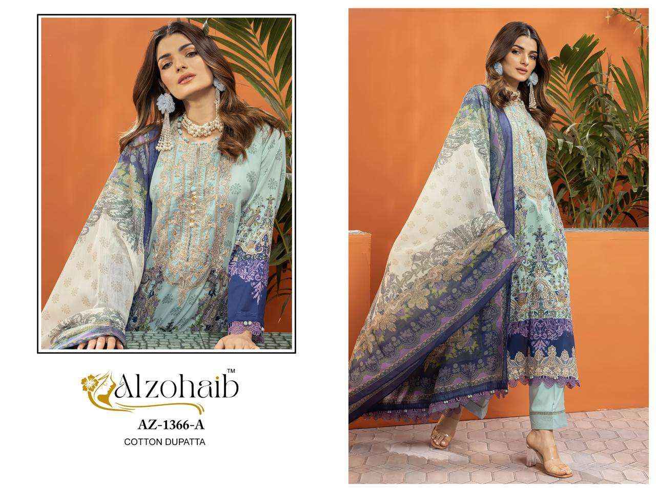 Al Zohaib Aarifa Cotton Dress Material 4 pcs Catalogue