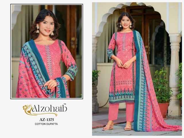Al Zohaib Farha Cotton Dress Material 4 pcs Catalogue