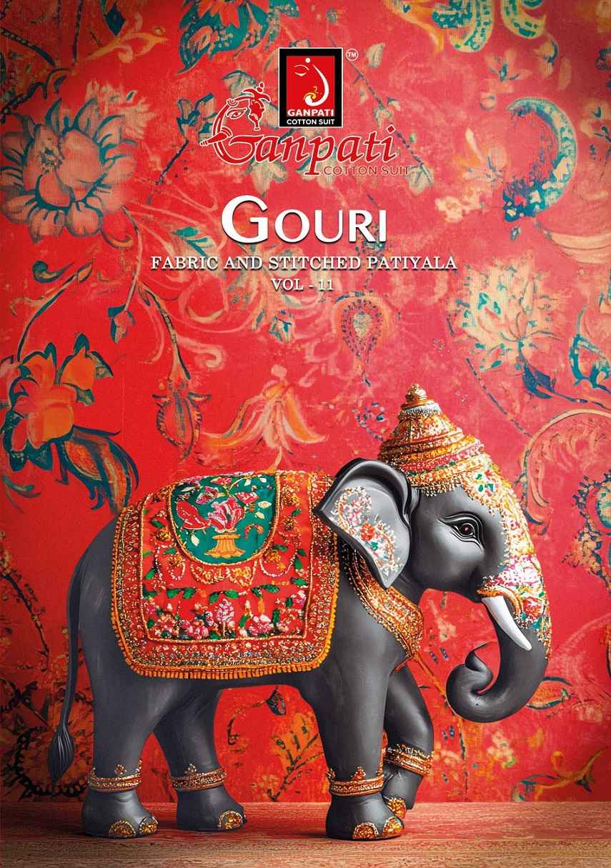 Ganpati Gouri Vol 11 Heavy Cotton Dress Material 15 pcs Catalogue