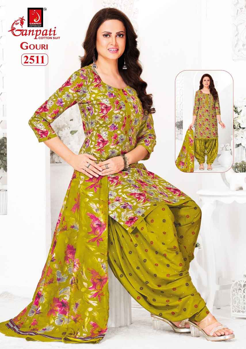 Ganpati Gouri Vol 11 Heavy Cotton Dress Material 15 pcs Catalogue