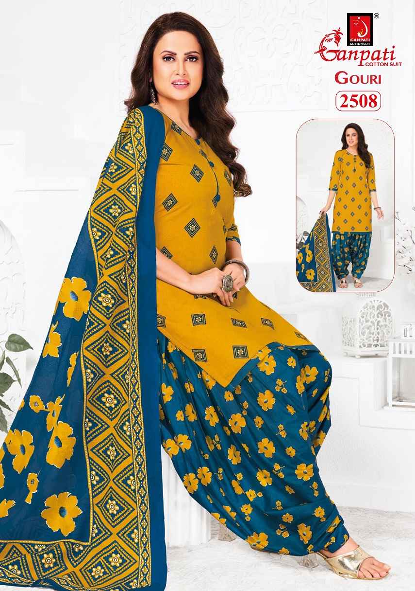 Ganpati Gouri Vol 11 Heavy Cotton Dress Material 15 pcs Catalogue