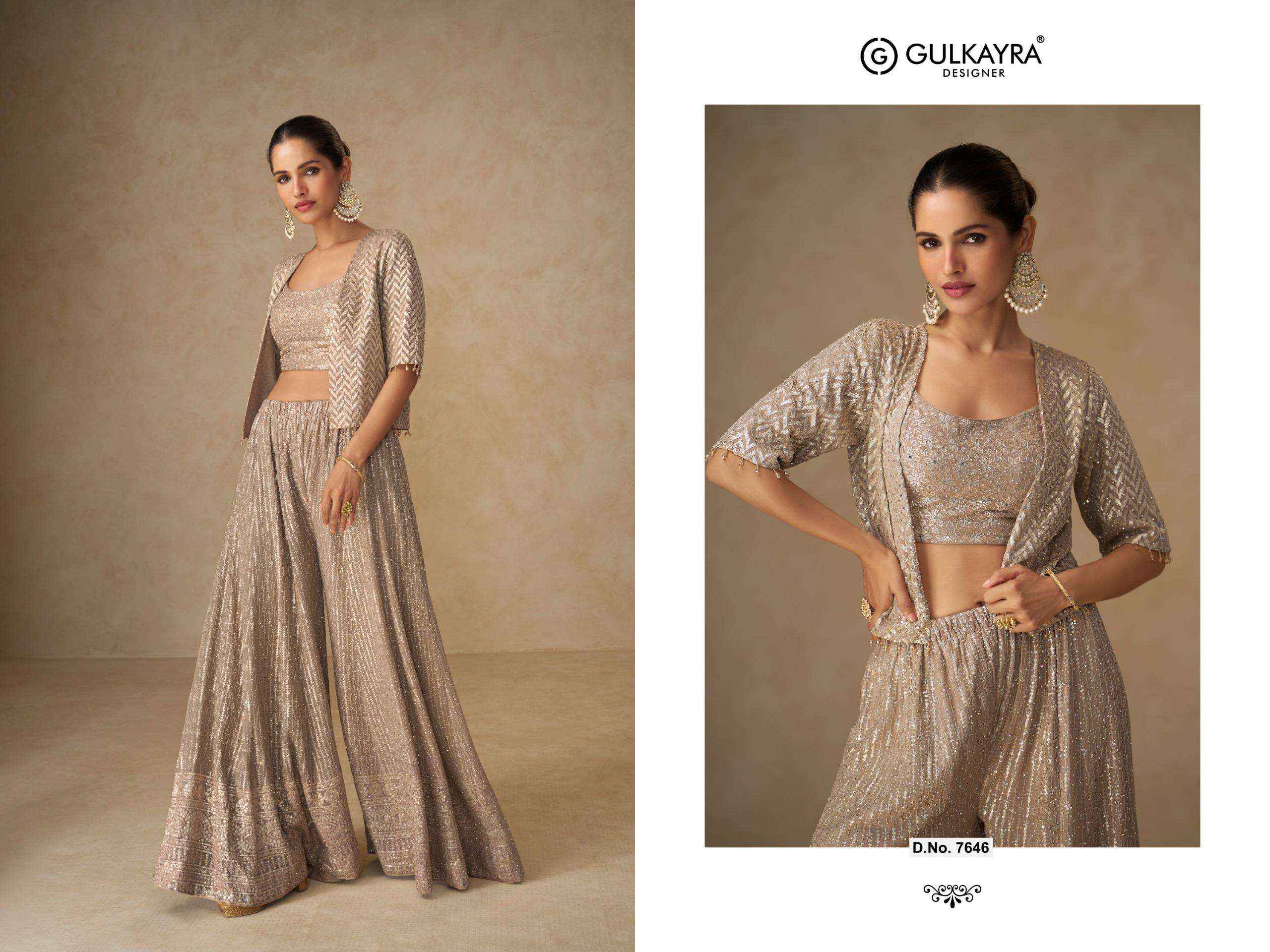 Gulkayra Designer Liyara Readymade Georgette Dress 3 Pcs Catalouge