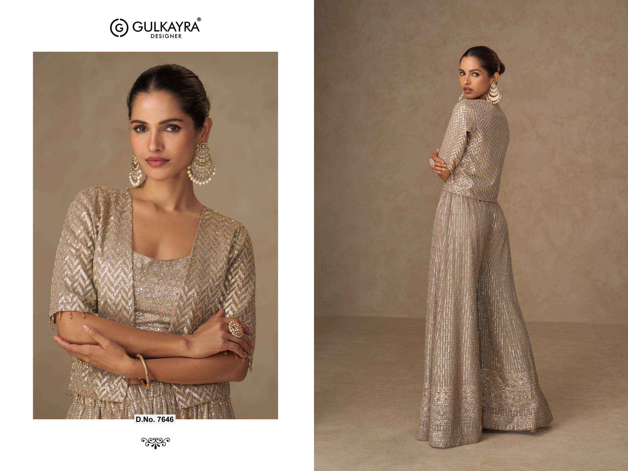 Gulkayra Designer Liyara Readymade Georgette Dress 3 Pcs Catalouge