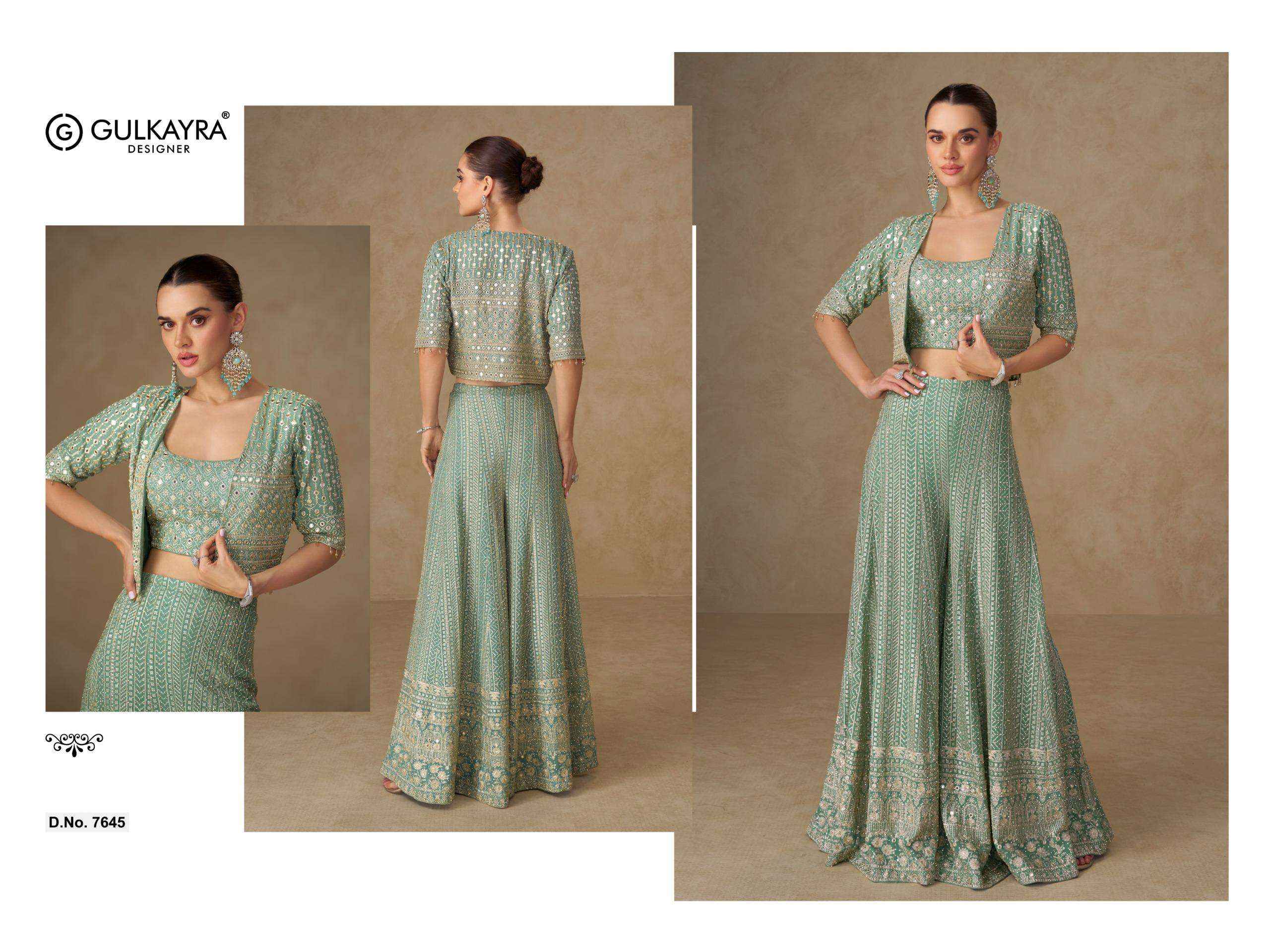 Gulkayra Designer Liyara Readymade Georgette Dress 3 Pcs Catalouge