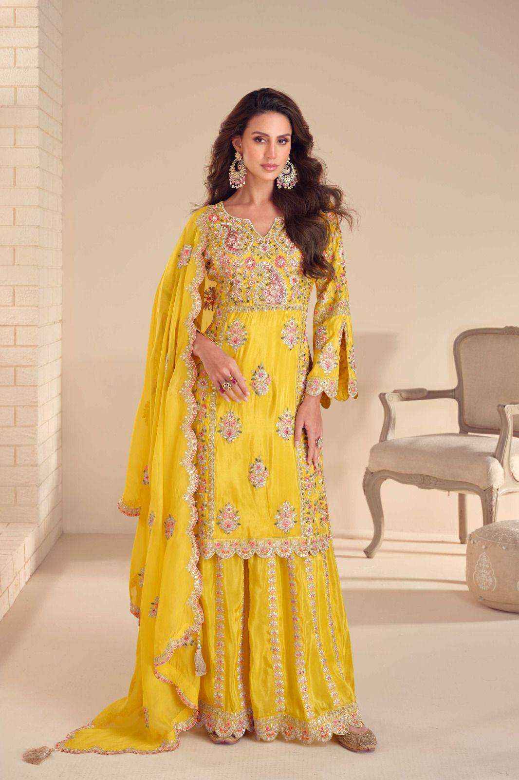 Gulkayra Designer Mariya Readymade Simer Silk Dress 3 Pc Catalouge