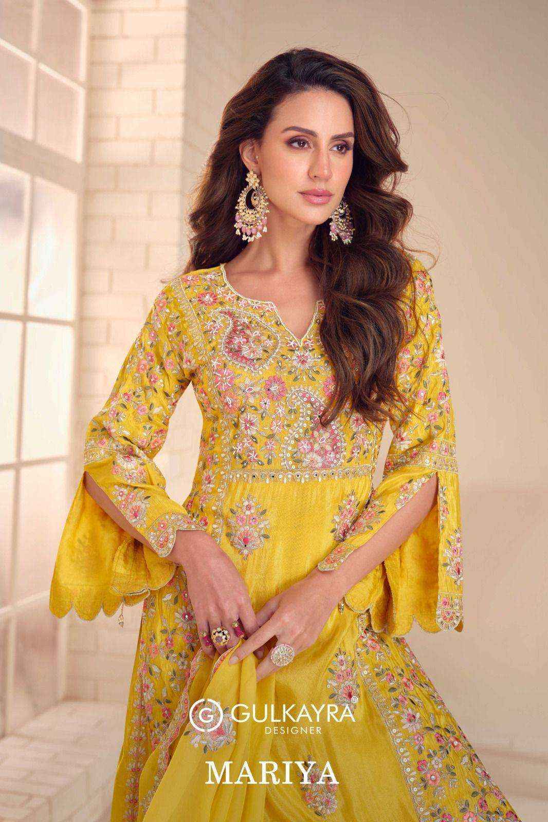 Gulkayra Designer Mariya Readymade Simer Silk Dress 3 Pc Catalouge