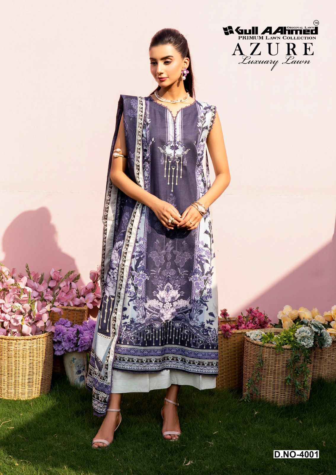 Gull Aahmed Azure Vol 4 Cambric Cotton Dress Material 6 pcs Catalogue