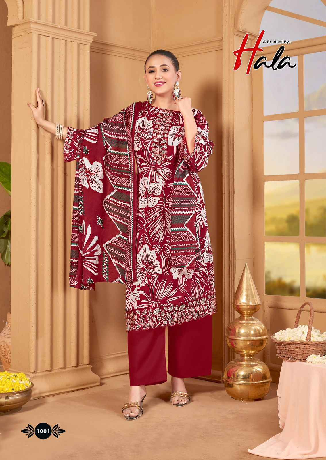Hala Turkish Soft Cotton Dress Material 6 pcs Catalogue