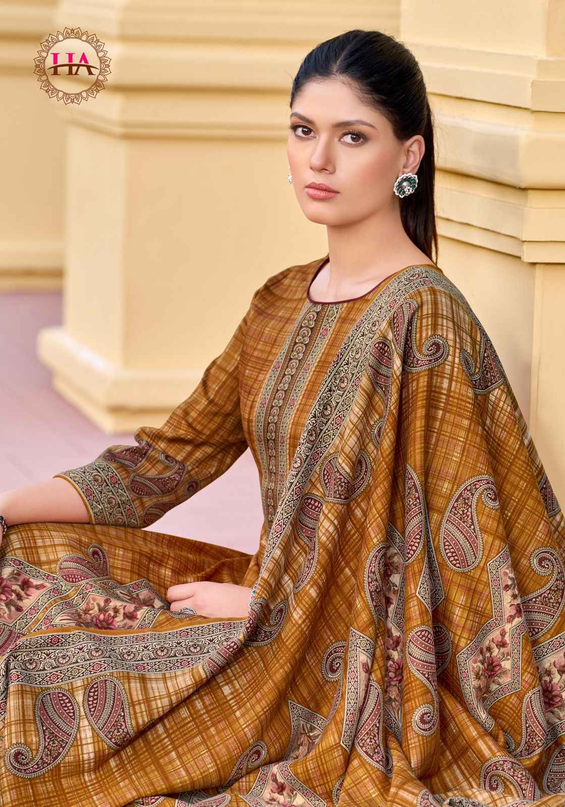 Harshit Fashion Parav Pashmina Dress Material 6 pcs Catalogue