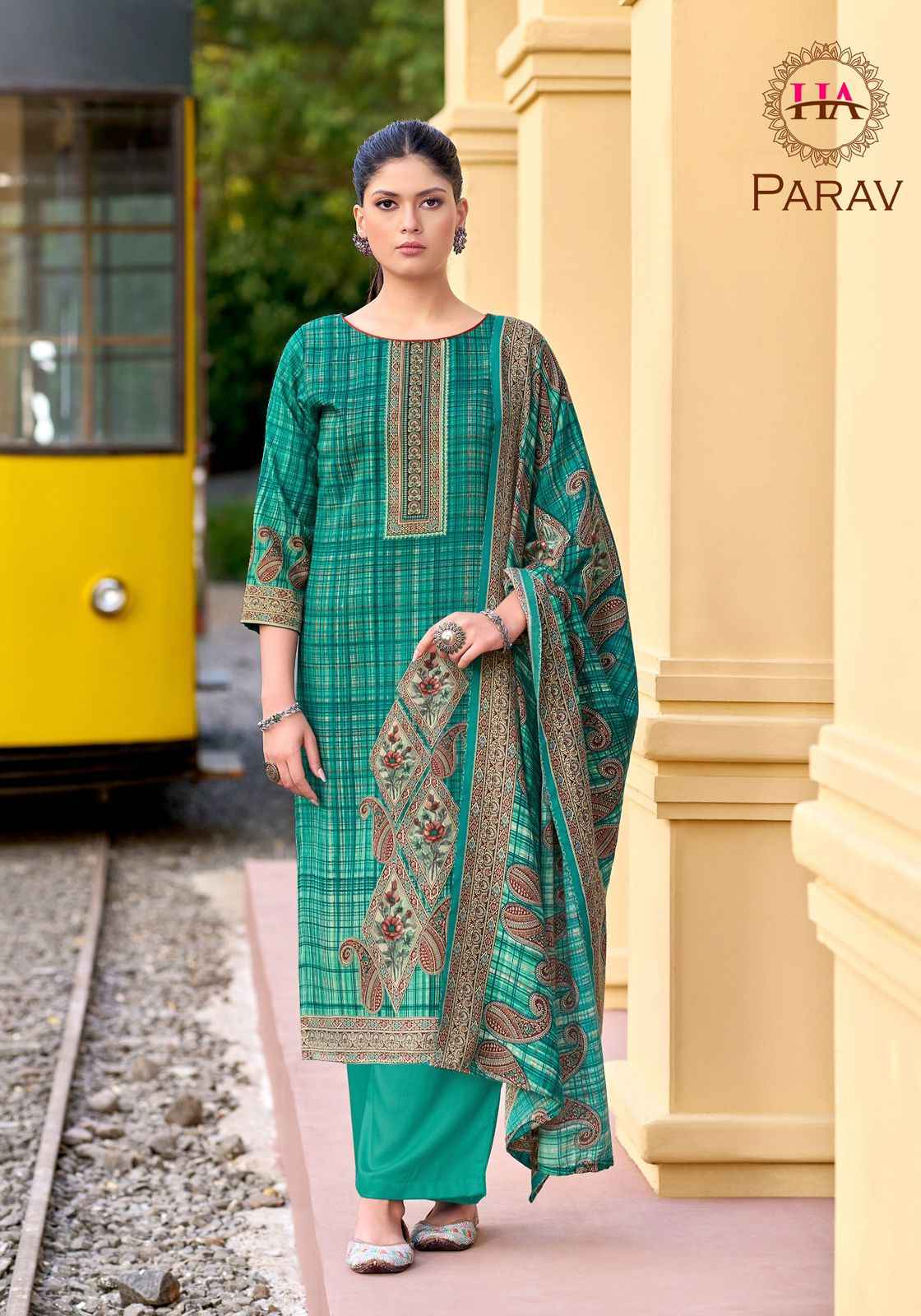 Harshit Fashion Parav Pashmina Dress Material 6 pcs Catalogue