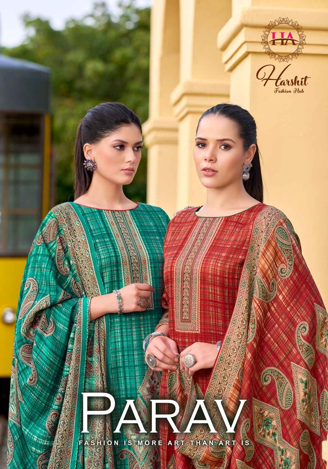 Harshit Fashion Parav Pashmina Dress Material 6 pcs Catalogue