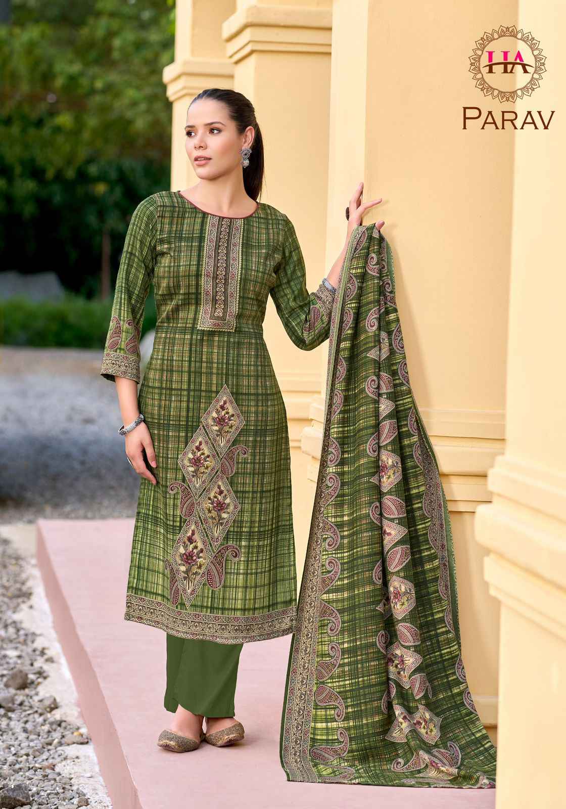 Harshit Fashion Parav Pashmina Dress Material 6 pcs Catalogue