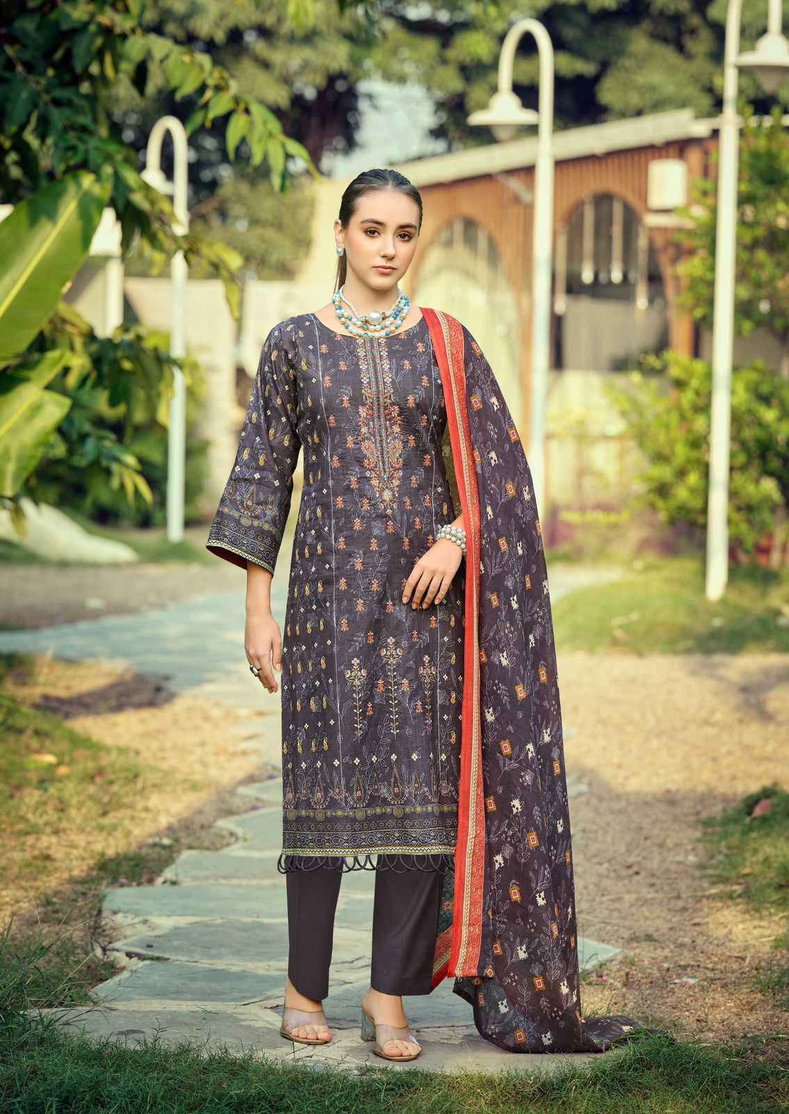 Ishaal Embroidered Vol 17 Lawn Cotton Dress Material 10 pcs Catalogue