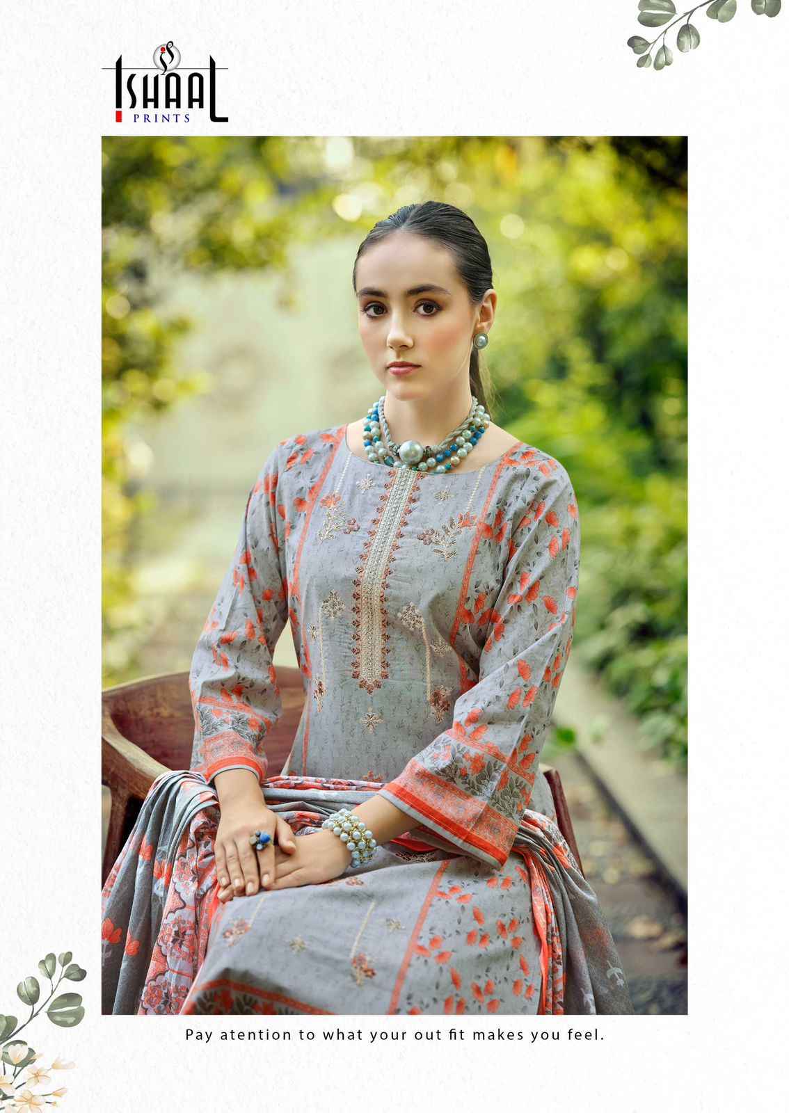 Ishaal Embroidered Vol 17 Lawn Cotton Dress Material 10 pcs Catalogue