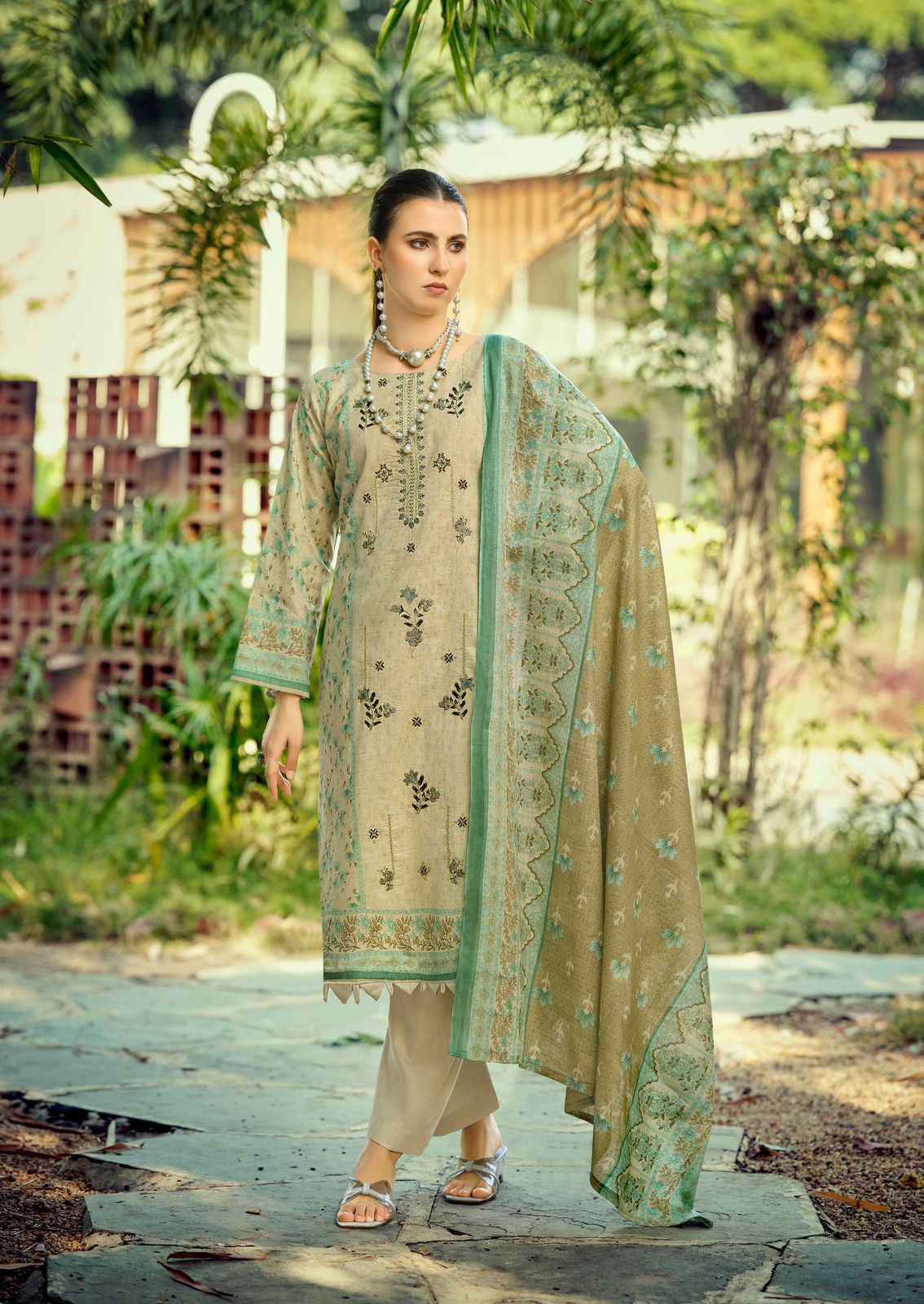 Ishaal Embroidered Vol 17 Lawn Cotton Dress Material 10 pcs Catalogue