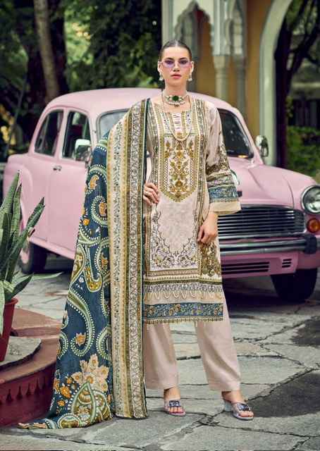 Ishaal Prints Gulmohar Combo Lawn Cotton Dress Material 10 Pc Catalouge