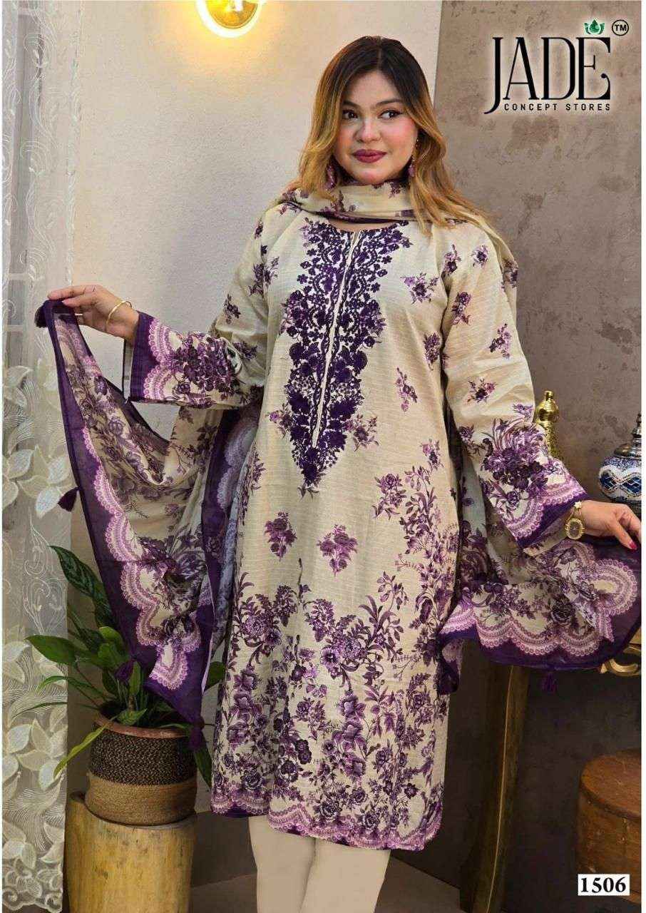 Jade Bin Saeed Heavy Luxury Vol 15 Cotton Dress Material 6 pcs Catalogue