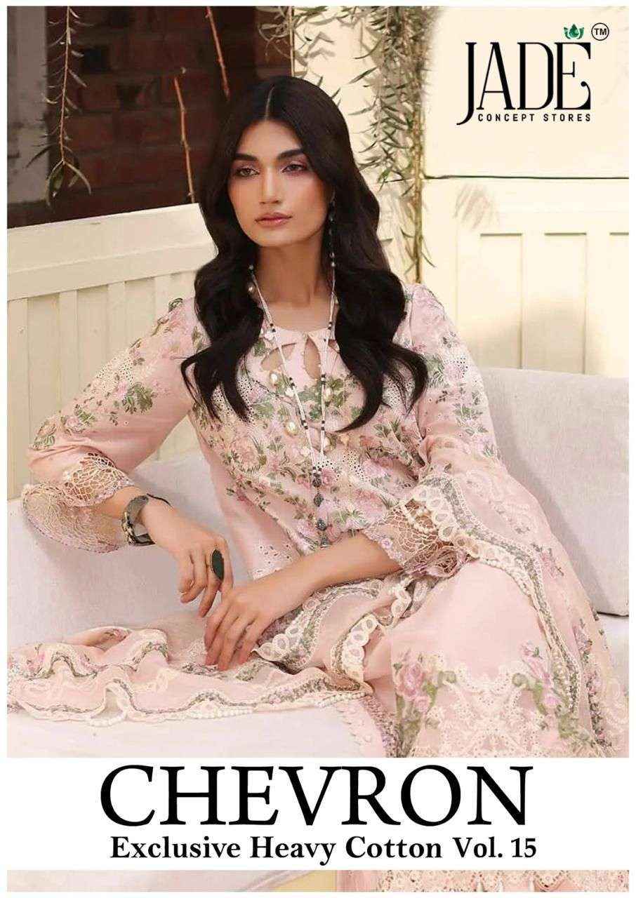 Jade Chevron Vol 15 Cotton Dress Material 6 Pc Catalog