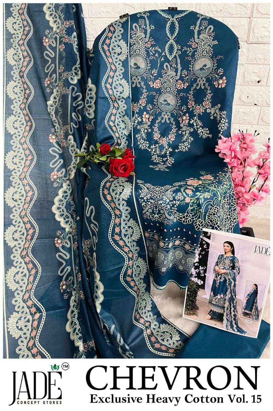 Jade Chevron Vol 15 Cotton Dress Material 6 Pc Catalog