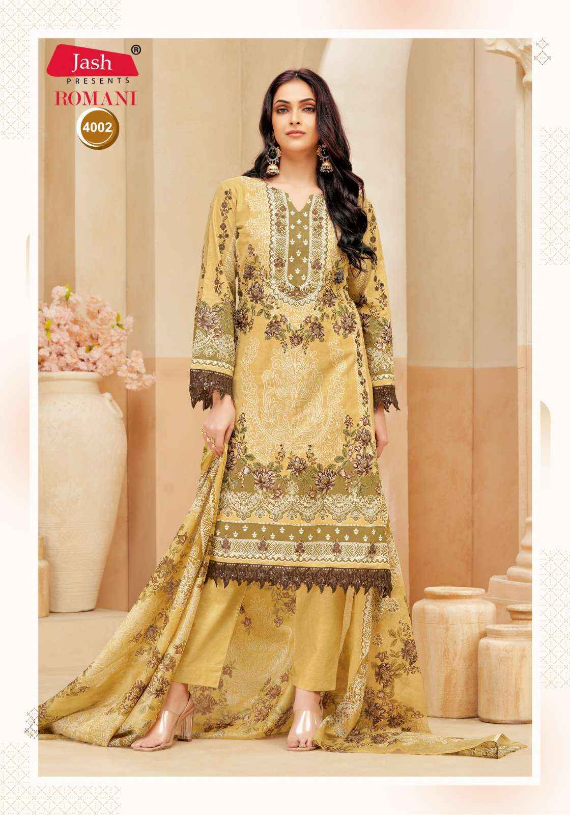 Jash Romani Vol 4 Cotton Dress Material 8 pcs Catalogue