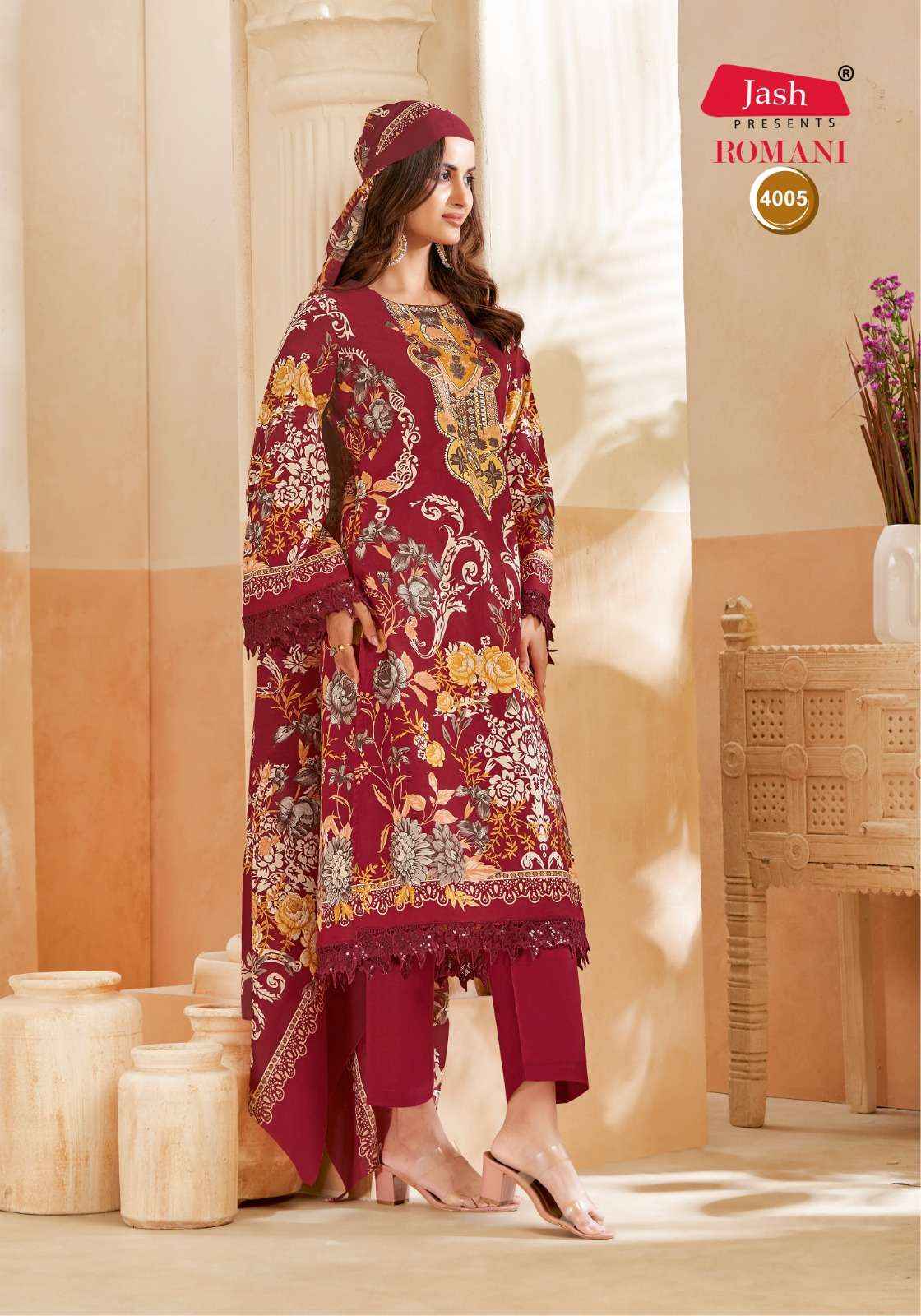 Jash Romani Vol 4 Cotton Dress Material 8 pcs Catalogue